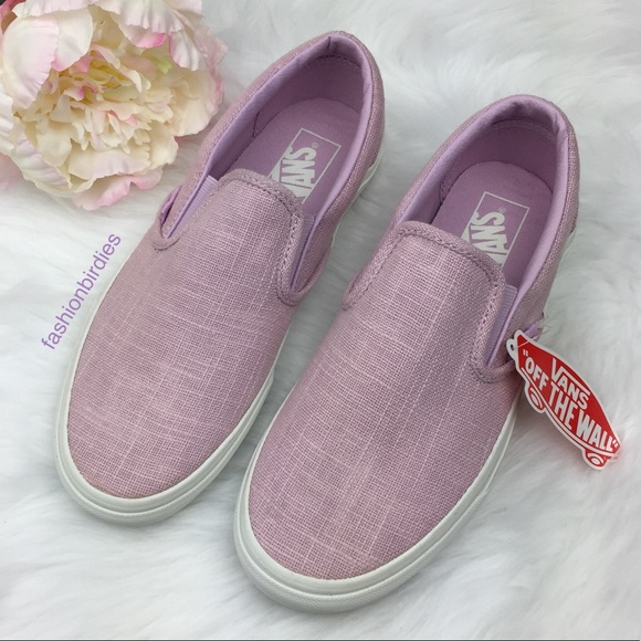 Vans Shoes - Vans Classic Slip On Hemp Linen Windsome Orchid